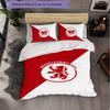 Middlesbrough FC Themed Bedding 3Pcs Duvet Cover Set Decorative Bed Linen For Teen Room Home Decoration