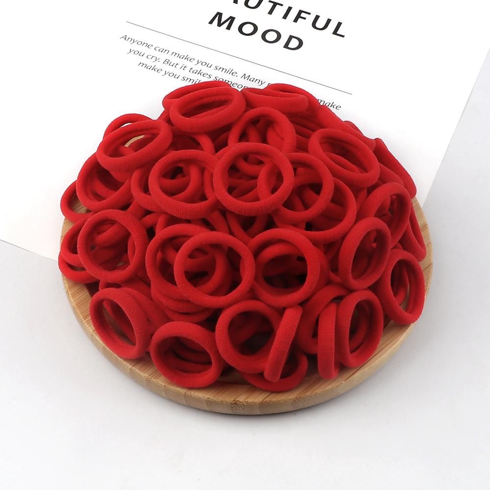 20/30/50/100/200pcs Colorful Hairband Black Grey Rubber Band Nylon Hair Elastic Ponytail Hairstyle Scrunchies Hair Accessories