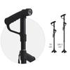 Walking Stick 2 Handle 4 Support Foots Aluminum Alloy Folding Walking Cane with Light