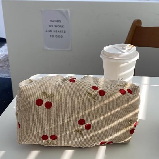 Косметичка с бантом, застежка-молния, вельветовый вишневый несессер, косметичка, клатчи для путешествий