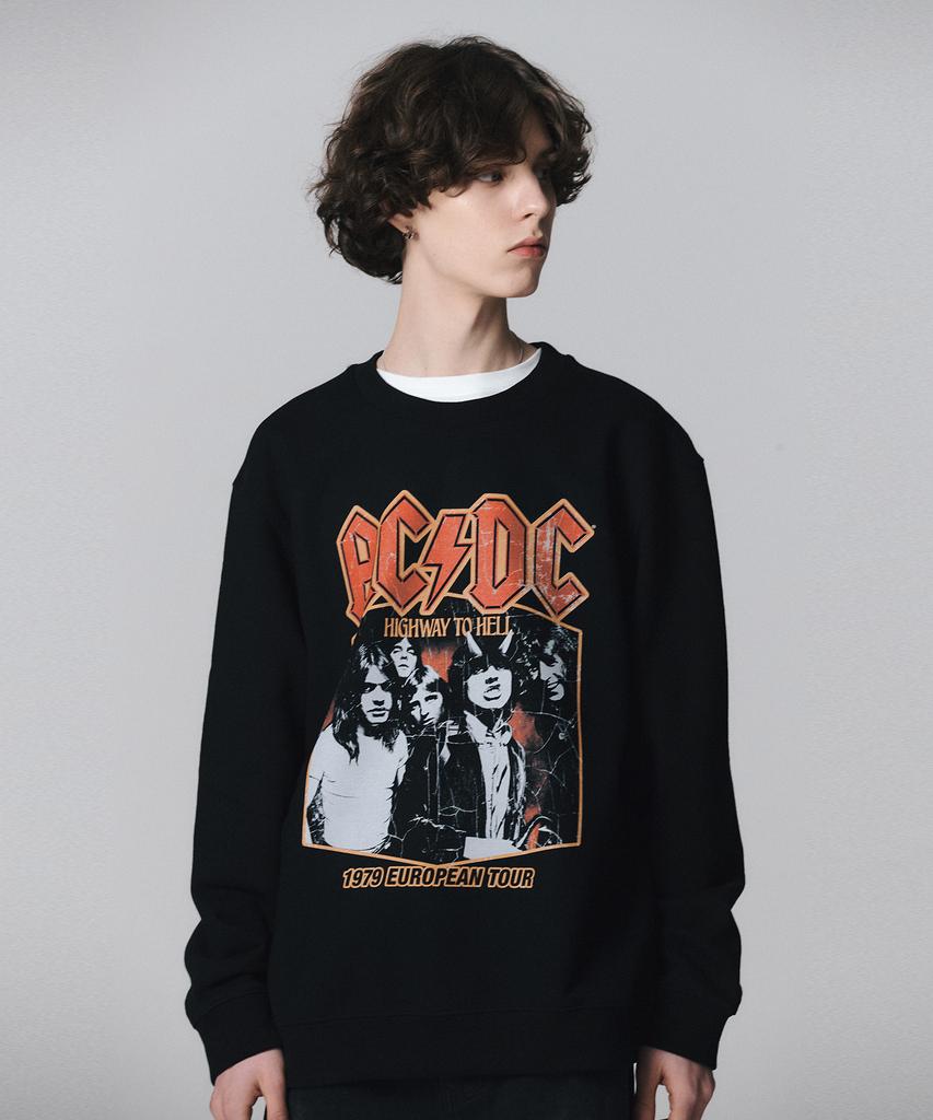 Свитшот Beulabado Acdc Highway To Hell Tour 79 Чёрный (Brent2317)