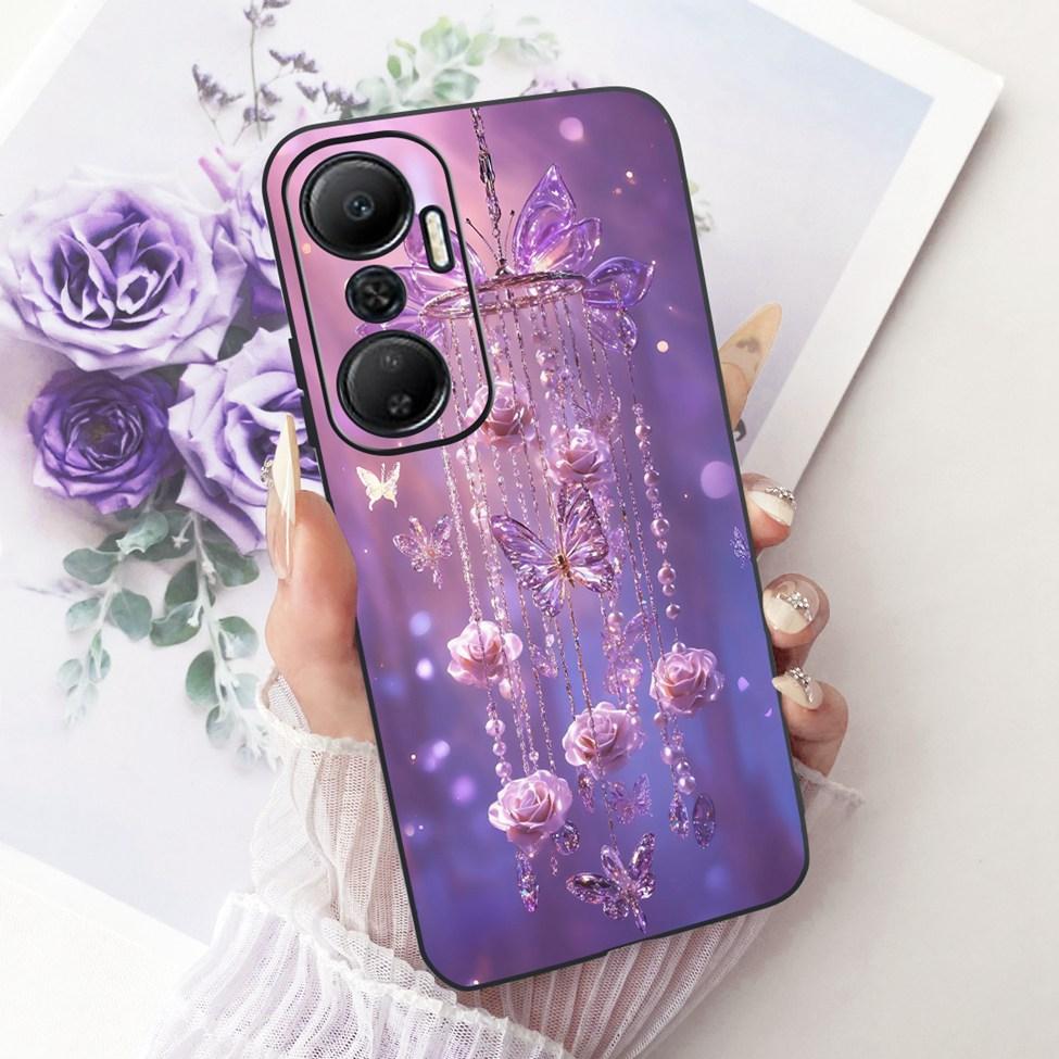 Case For Infinix Hot 20 4G Cover Cute Cat Fashion Butterfly Painted Casing For Infinix X6826 X6826B X6826C