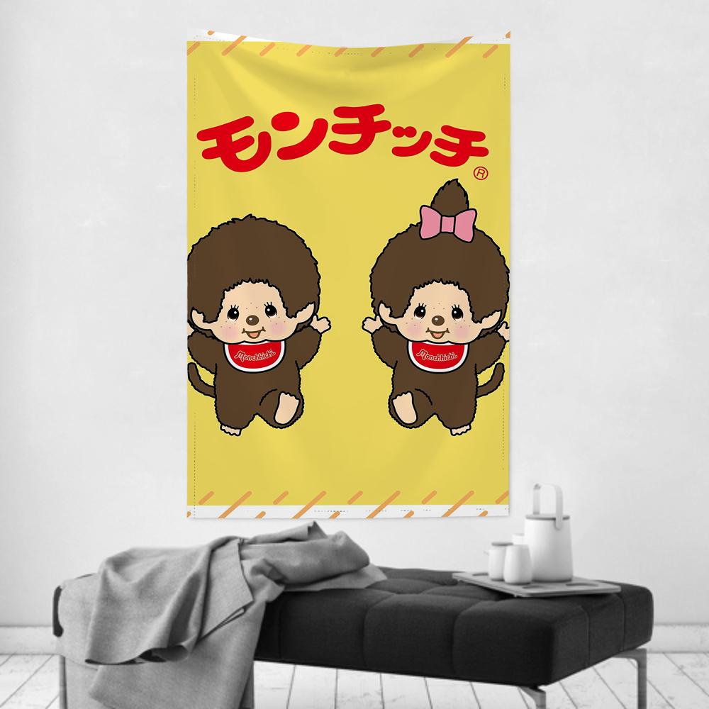 Cartoon Animation MMonchhichi Tapestry Room Decor Wall Cloth Party Hanging Background Room Decor Baby Room