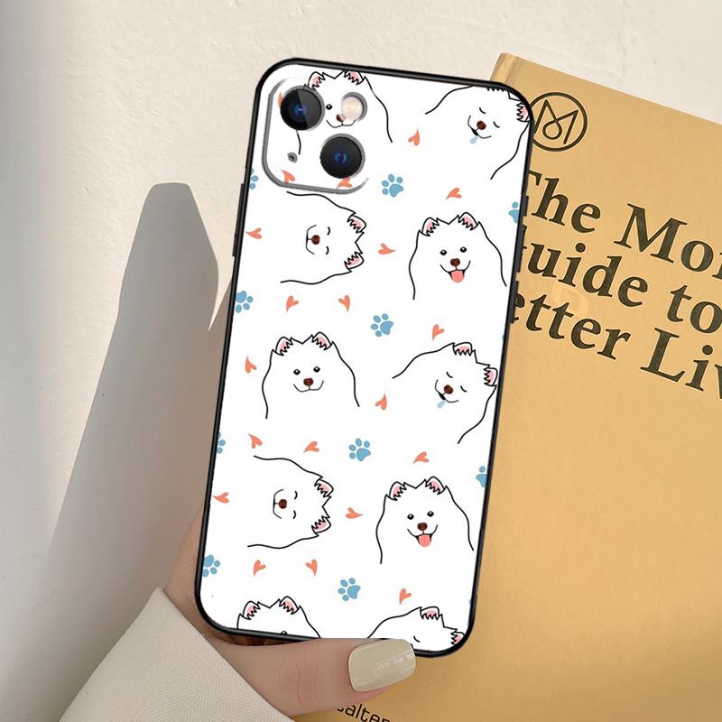 Samoyed Puppy Case For iPhone 13 14 Pro Max 11 12 Mini 6S 7 8 Plus SE 2020 2022 X XR XS MAX Cover Coque