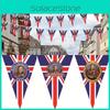 Британский флаг коронации короля Карла ручной 90x150см праздничный полиэстеровый баннер