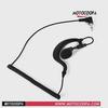 2.5mm Single-Ear Hook Intercom Headset with Coiled Wire & External Microphone