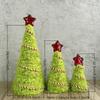 3pcs Whimsical Christmas Tree Artificial Holiday Tree Plush Tabletop Decorations for Home Office Party