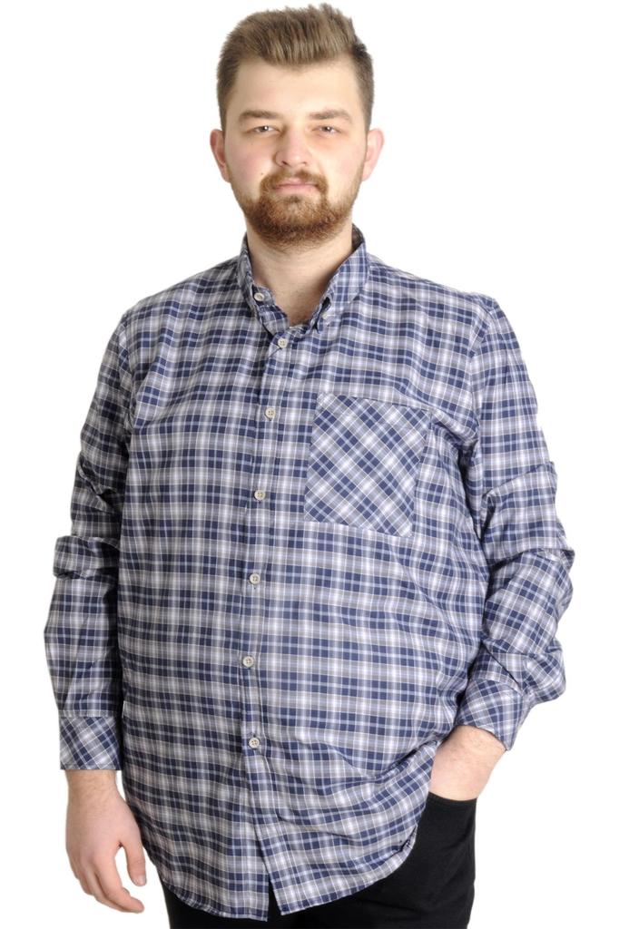 Мужская рубашка больших размеров размера плюс Xl Мужская рубашка больших размеров в клетку с длинным рукавом зеленая