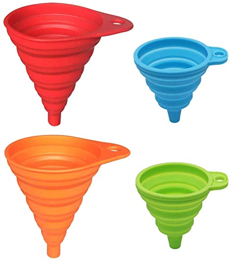 Силиконовая мини-телескопическая воронка с длинным горлом