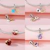 Original Charms Copper Gold Love Heart Pendant Beads Fit Bracelets Beads For Women Diy Jewelry Making Gift Fine Jewelry