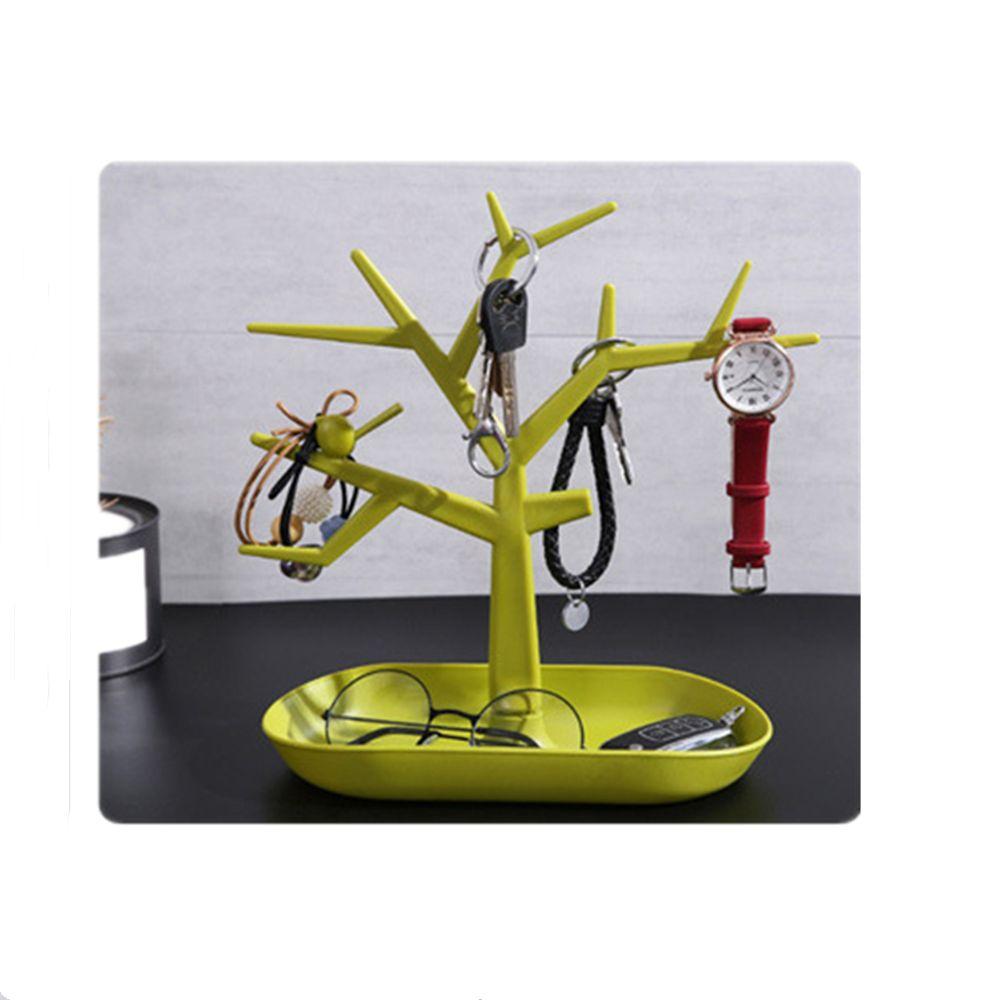 Креативная стойка для хранения ключей, АБС-пластик, Дерево с птицами, Держатель для ключей, Стойка для украшений, Креативные украшения для гостиной, Органайзер для стола