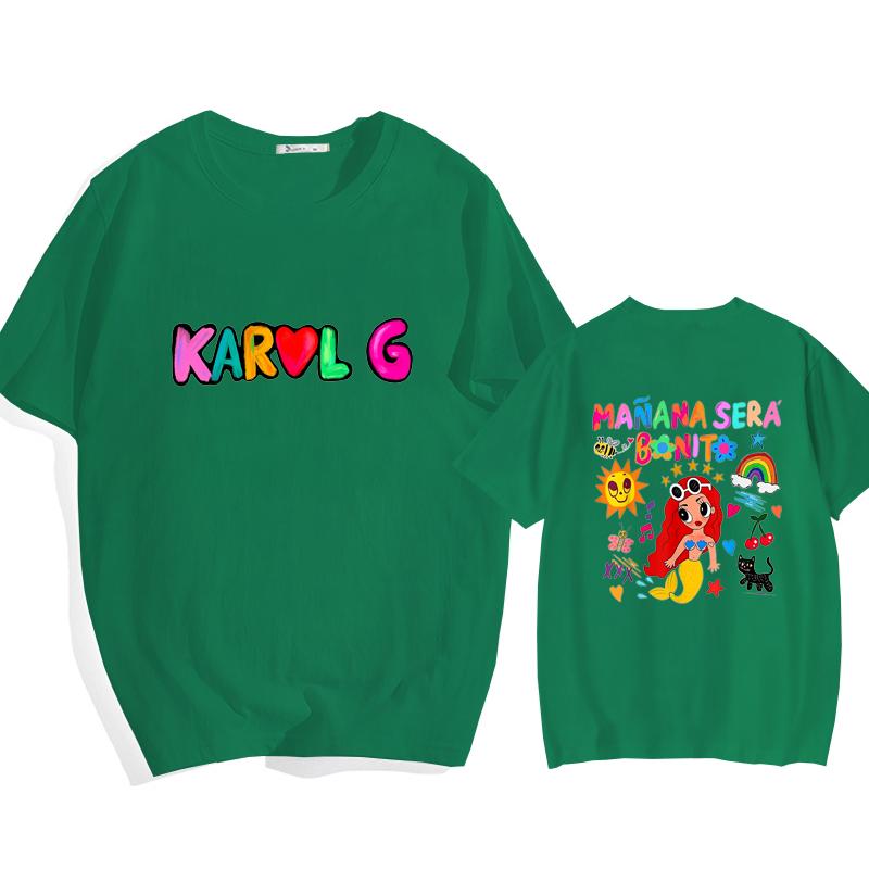Women's Cartoon Manana Sera Bonito T-shirt Karol G T-shirt Music Tomorrow Will Be Nice Y2K T-shirt Women's Tops