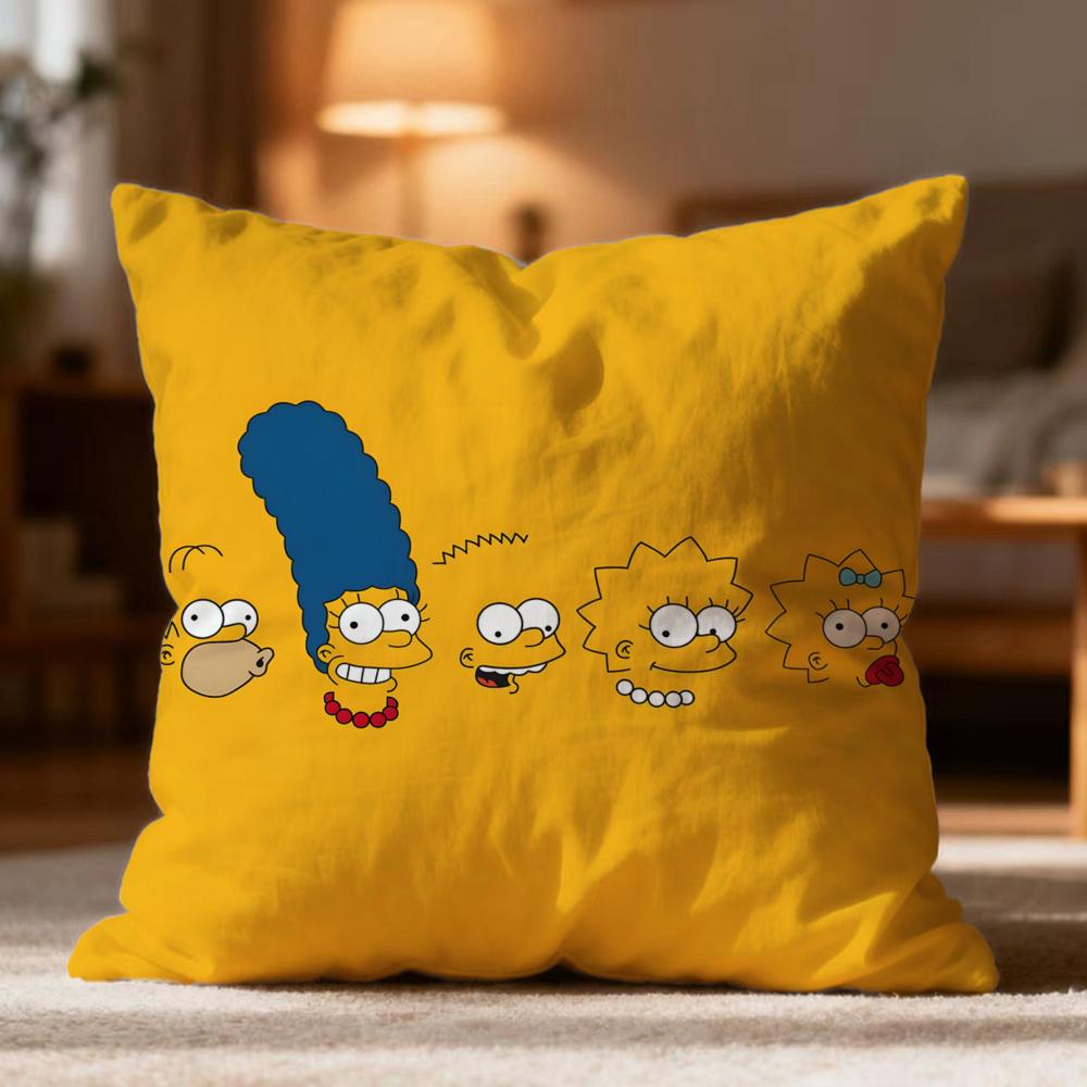 Горячая Наволочка The Simpsons Мягкая Стирающаяся Подушка Для Дивана Кровати Путешествий Офиса