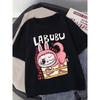 Labubu Cartoon Children's Short Sleeved T-shirt Casual Top Unisex Summer Round Neck Printed Girls' Clothing