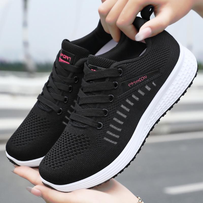 Новые женские дышащие сетчатые кроссовки для бега, повседневные, легкие, удобные, с поддержкой свода стопы, не вызывающие усталость