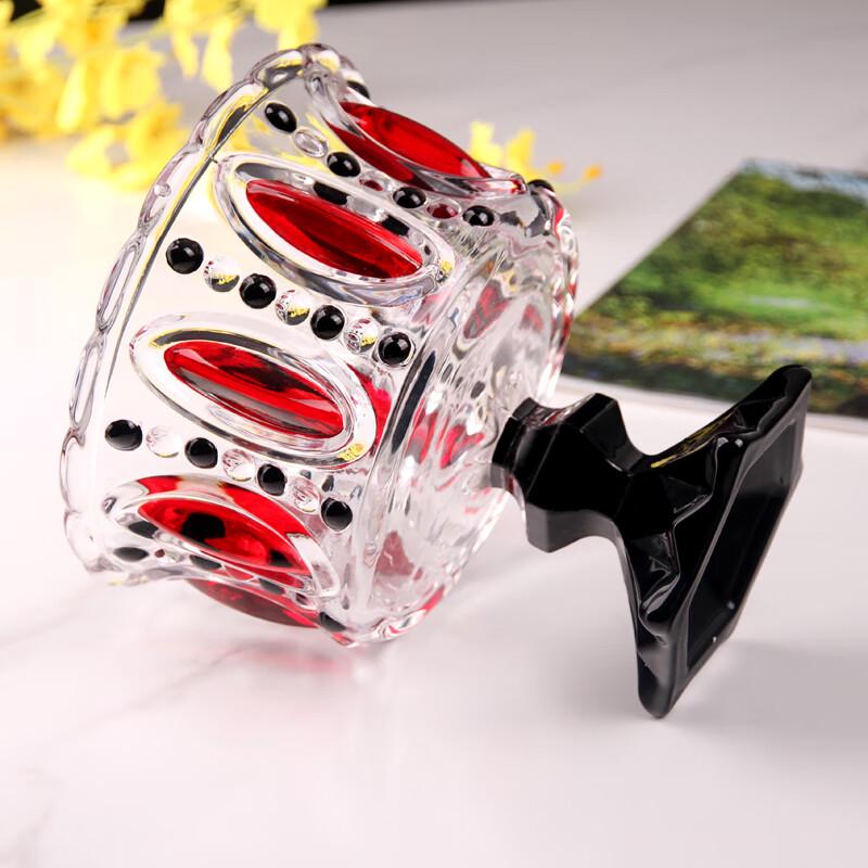 Ручная роспись Flavinmci Красная стеклянная фруктовница