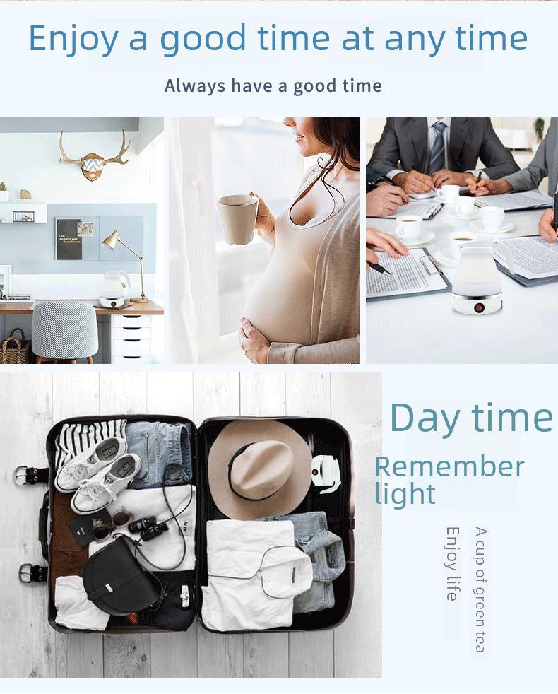 Silicone Foldable Electric Kettle for Travel and Household, Automatic Function AVE