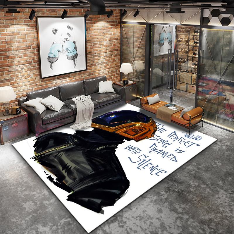 Daft Punk Carpet Rug for Living Room Bedroom Home Sofa Decoration,Kids play Nonslip Floor Mat