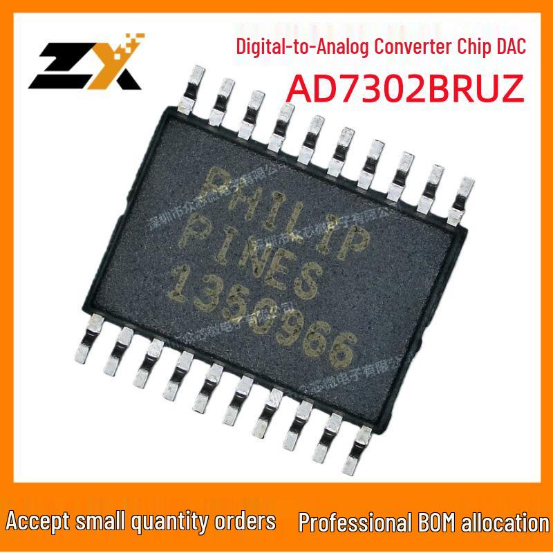 Original Spot AD7302BRUZ 8-Bit Digital-to-Analog Converter (DAC), 20-TSSOP, 2.7V-5.5V