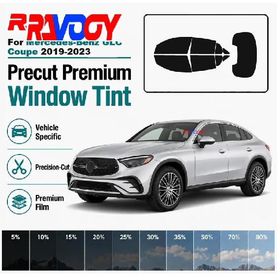 For Mercedes-Benz GLC Coupe - RAVOOY Pre-Cut Window Tint Film Vehicle-Specific Full Kit Front/Rear Windows Precision-Cut