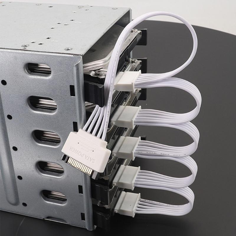 15-контактный SATA папа на 5 мам разветвитель удлинительный кабель для подключения жесткого диска и оптических устройств