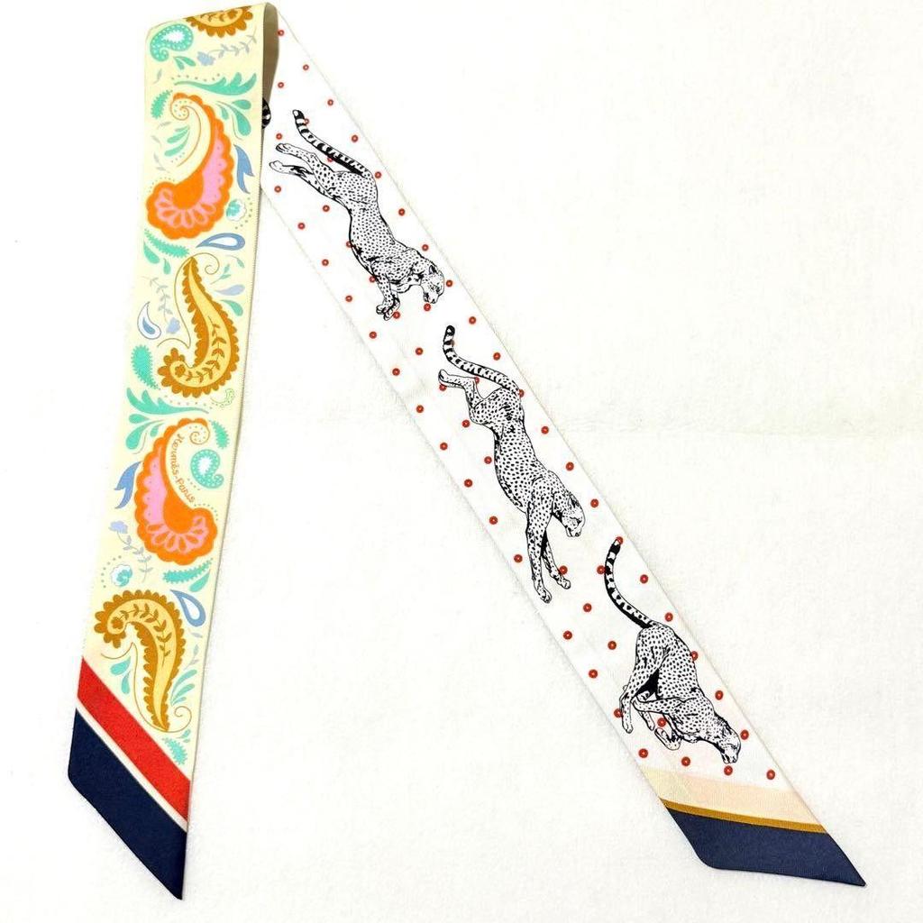 Б/у Hermes Twilly GUEPARDS BANDANA Бандана с гепардами