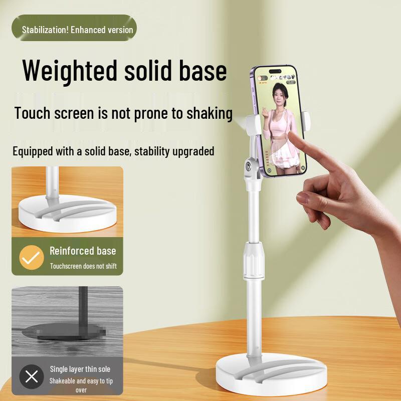 BZBC Multi-functional Telescopic Phone Stand: Desktop & Overhead Holder for Streaming, Exams, & Online Classes