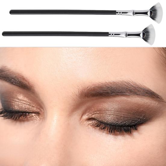 4Pcs Eyelash Brush Long Handle Scalloped Soft Bristles Lash Separation Mascara Fan Brush Women Girls Eye Makeup Tool