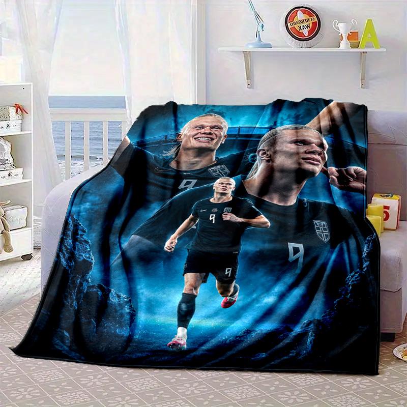 Haaland Portable Blanket/Soft Blanket Bedding Blanket Suitable for Travel Camping Living Rooms Offices Sofas Fan Gifts