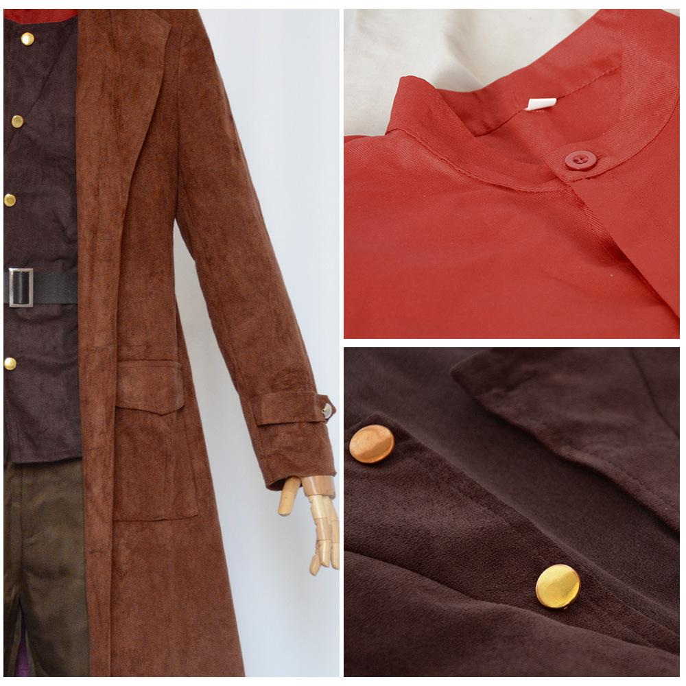 Hagrid Cosplay Costume Brown Uniform Adult Giant Ruber Hagrid Shirt Jacket Long Pants Men's Belt Carnival Party Disguise Set