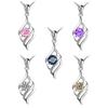 Кулон в виде ангельского пера в корейском стиле, имитация кристалла