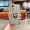 Кожаная подставка-кольцо из овчины Чехол для телефона Для Motorola Moto G85 E13 5G E14 Матовая защита объектива Ударопрочная задняя крышка