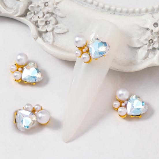 10 шт. трехмерные роскошные изысканные блестящие украшения для ногтей «сделай сам» из искусственного жемчуга дизайн ногтей Nail-Beauty Nail Art