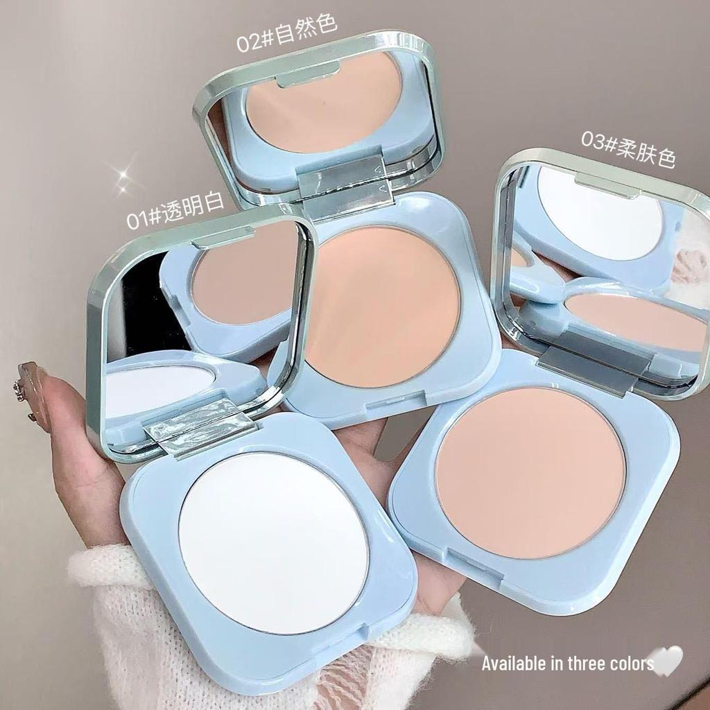 Kobeleen Оживляющая легкая фиксирующая пудра-компакт с пуховкой - Натуральная тонирующая рассыпчатая пудра.