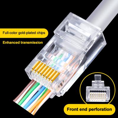 100 шт. 8P8C RJ45 модульная розетка для CAT5 LAN сети RJ45 модульные разъемы адаптера