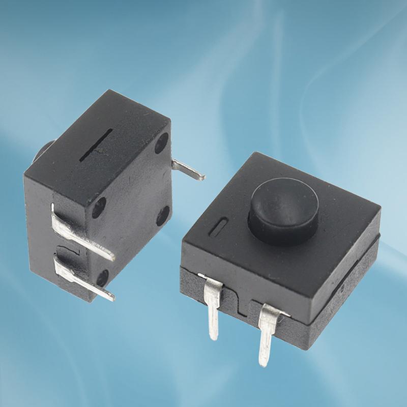 10 шт. 12X12 мм кнопка включения фонарика 3 ножки вертикальная прямая вставка две кнопки включения и одна кнопка выключения черная кнопка включения