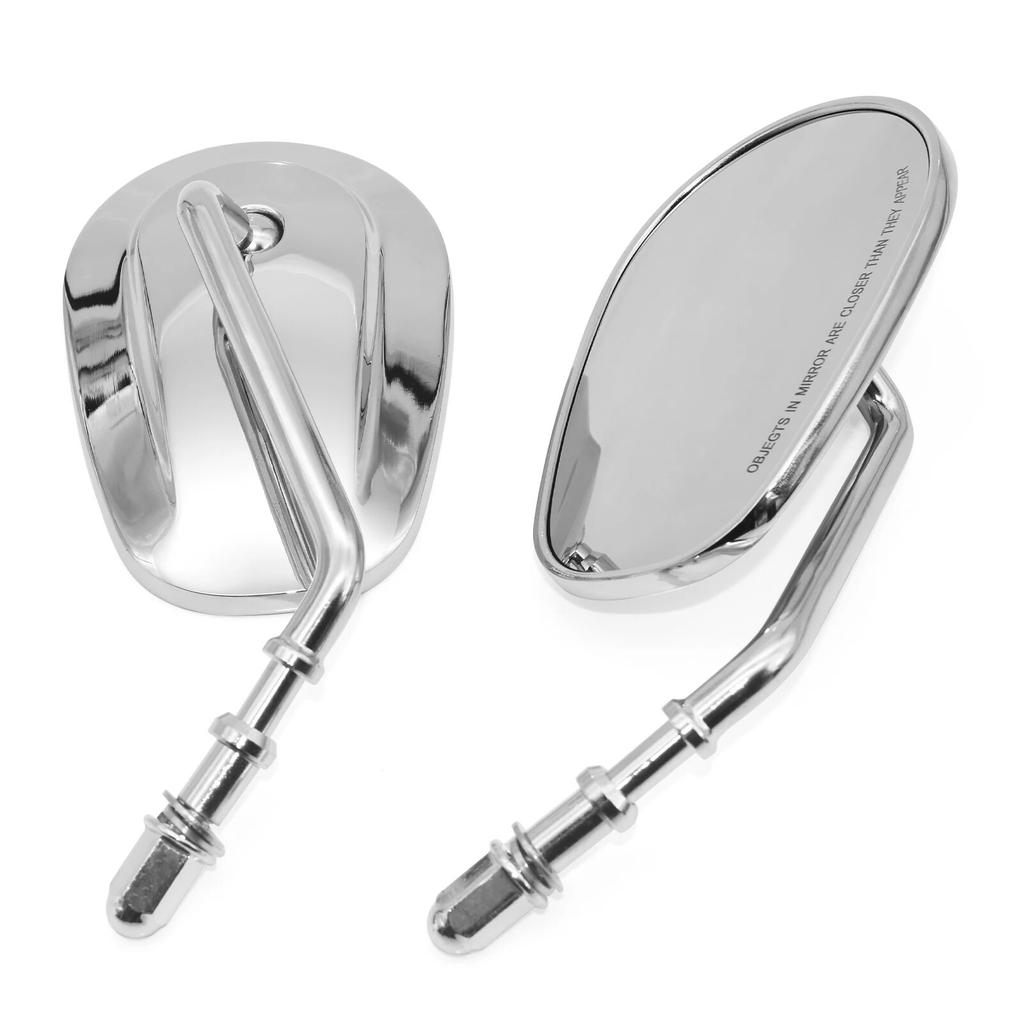8mm Motorcycle Mirrors for Road King Sportster Street Glide Electra Glide Dyna Softail Road Glide Full Metal Stem And Housing