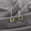 Charming Peridot Silver Earrings, Handmade Beautiful Silver Earrings, 925 Sterling Silver Peridot Earrings For Anniversary Gift