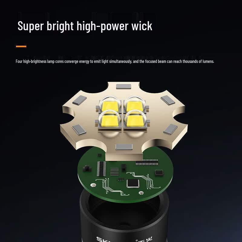 Мини-светодиодный фонарик SkyFire с четырьмя глазами