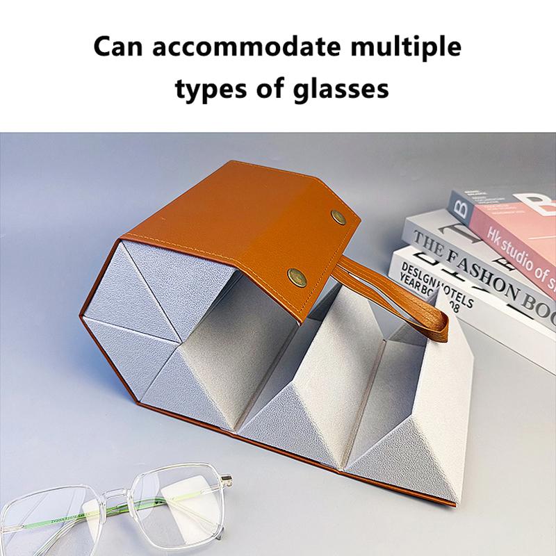 Многофункциональная шкатулка для хранения очков, складная многослойная подарочная коробка, ручная работа, домашняя коробка для хранения очков, чехол для очков