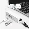 3 USB-порта-концентратора Rj-45 Сетевая карта Lan USB-кабель адаптера Ethernet