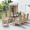 VidaXL Garden Dining Set and Cushions 9 Pcs Beige Poly Rattan, Dining Set 3157579