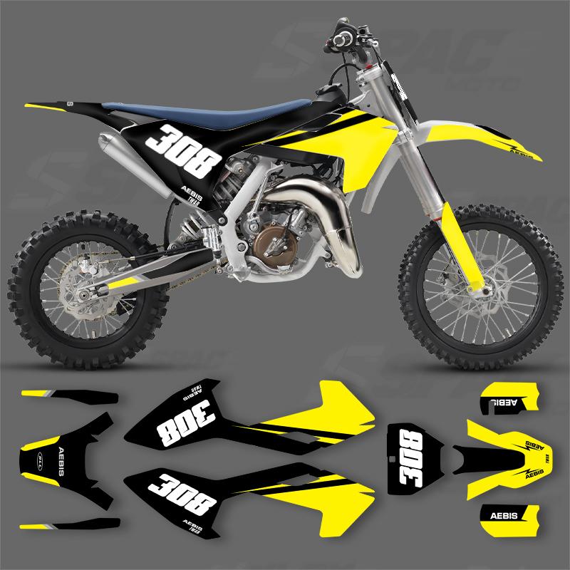 SPACE Motorcycle Fairing Graphics Background Decal for Husqvarna TC65 2016-2023 Stickers Kits Custom