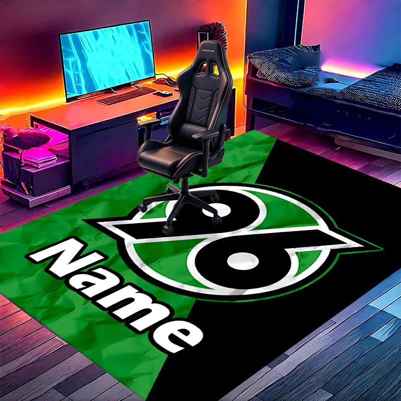 Custom Name Personalized Hannover 96 Football Print Carpet, Versatile Home Decor Rug, for Playroom, Apartment, Balcony, Entryway, Hallway Gift