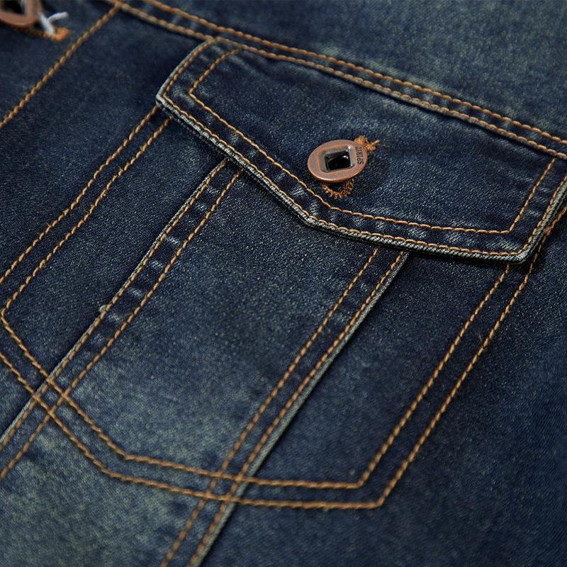 Spring And Autumn Men's Loose Size Simple Casual Work  Jeans Jacket