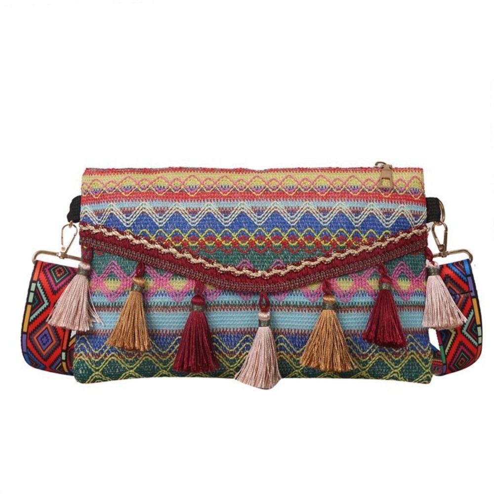Geometric Crossbody Bags Bohemian Shoulder Bag Fringe Shoulder Bag Large Capacity Bag Women Bag