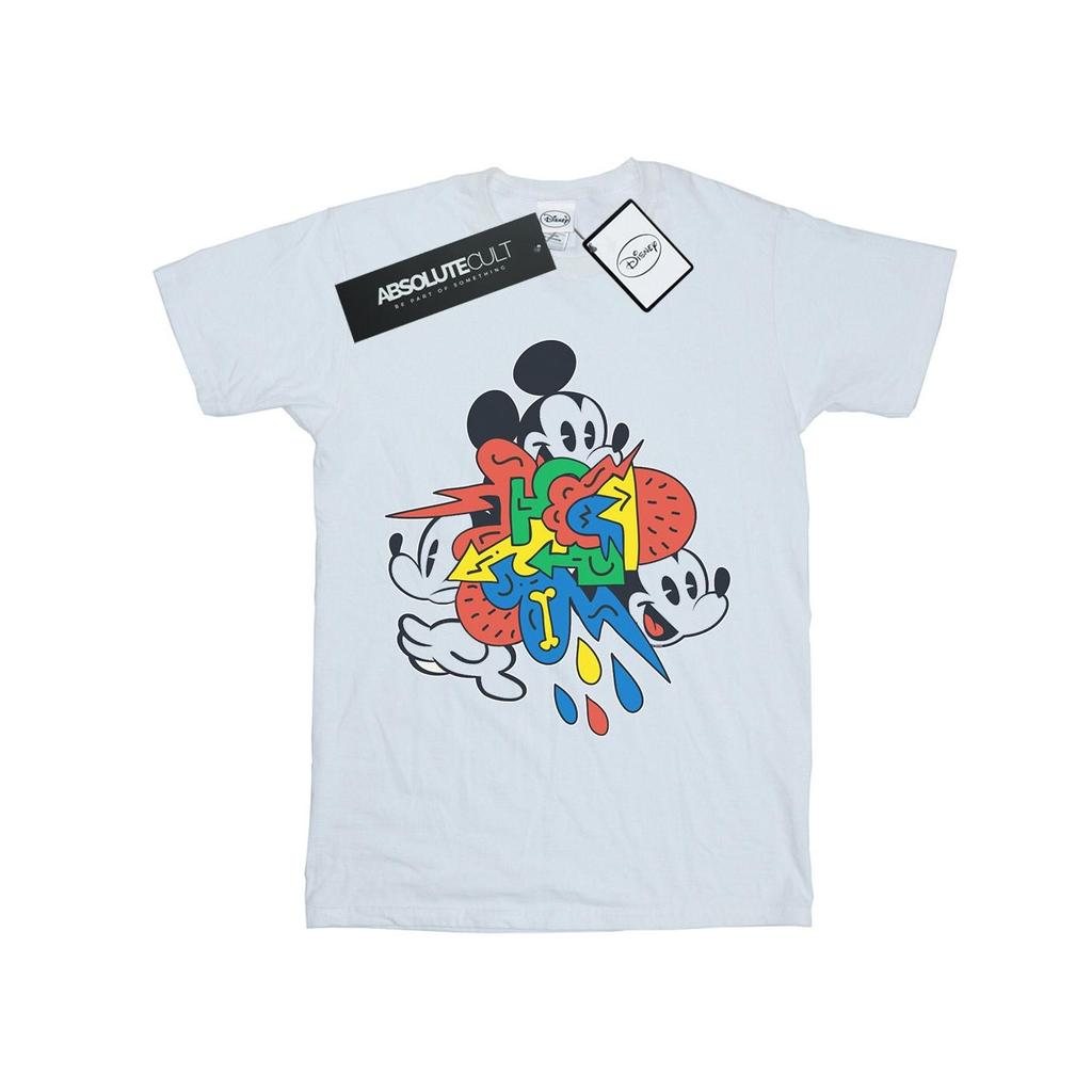 Disney Womens/Ladies Mickey Mouse Vintage Arrows Cotton Boyfriend T-Shirt