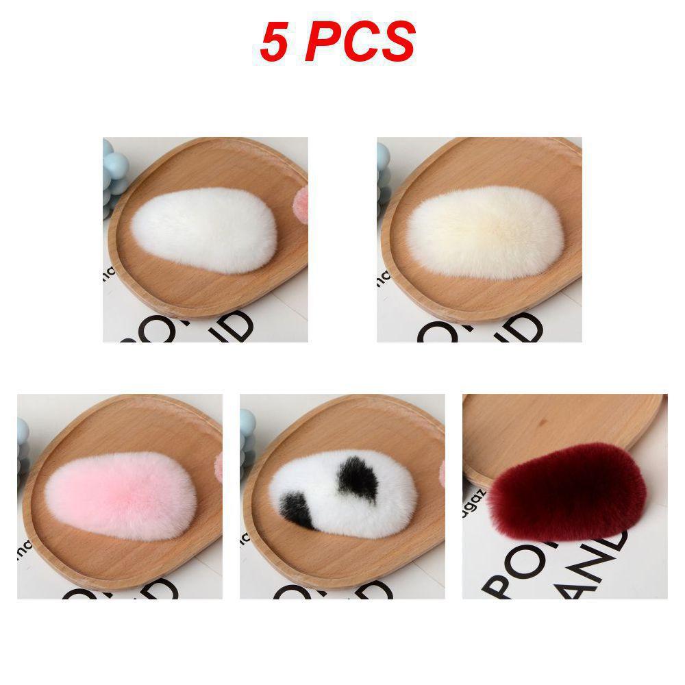 1/3 шт. Зимняя милая пушистая заколка для волос для женщин и девочек, однотонная боковая заколка для волос, BB-заколка, милая плюшевая заколка для волос, цветной аксессуар для волос