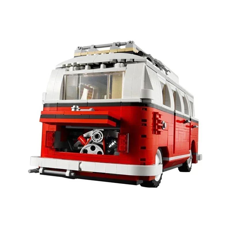 1354PCS VW Volkswagen T1 Camper Bricks Van Car Bluding Blocks High-techc Ideas Bus Compatible 10220 Toys for Kid Birthday Gift