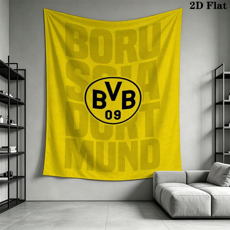 Dortmund Wall Tapestry Aesthetic Wall Hanging Printed Fabric Blanket Decorative Tapestries for Bedroom Living Room Home Decor